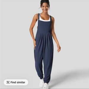 HALARA Blue Jumpsuit Relaxed Fit Sleeveless